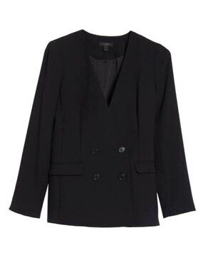J. Crew French Girl Blazer Jacket Relaxed Fit Double Breasted Coat Preppy Office